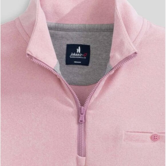 Johnnie-O Castro 1/4 Zip Pullover, Rose Pink Soft Extra Large XL NWT - Picture 7 of 8